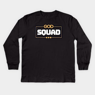 God Squad | Christian Typography Kids Long Sleeve T-Shirt